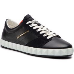 Sneakersy EMPORIO ARMANI - X4X254 XL694 A083 Black. Czarne sneakersy męskie Emporio Armani, bez zapięcia. W wyprzedaży za 509,00 zł.
