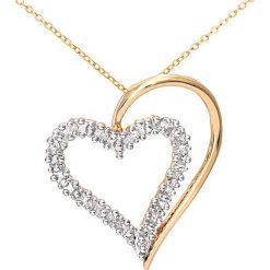 Złoty naszyjnik z diamentowym elementem ozdobnym - dł. 45 cm. Żółte naszyjniki damskie REVONI, z diamentem, złote. W wyprzedaży za 729,95 zł.