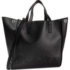 Torebka CALVIN KLEIN - Rapid Shopper K60K605594 BDS. Czarne torby damskie na zakupy Calvin Klein, bez wzorów, ze skóry ekologicznej, klasyczne, duże, bez dodatków. Za 699,00 zł.