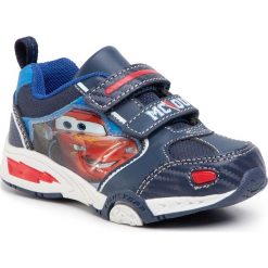 Sneakersy CARS - CP23-1126-1DCARS Navy. Niebieskie trampki chłopięce Cars, bez wzorów, ze skóry ekologicznej, na rzepy. Za 79,99 zł.