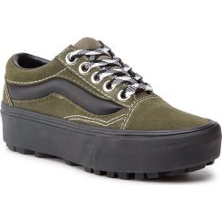 Sneakersy VANS - Old Skool Lug Pla VN0A3WLXVRY1 (90s Retro) Grape Leaf/Bl. Zielone półbuty damskie Vans, ze skóry. W wyprzedaży za 289,00 zł.