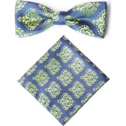 Mucha z poszetką MUW0001412. Niebieskie muszki męskie Giacomo Conti, bez wzorów, z mikrofibry, eleganckie. Za 69,00 zł.