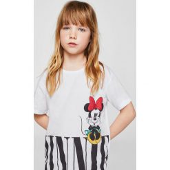 Mango Kids - Top dziecięcy Minnihem 110-164 cm. Szare topy damskie marki Mango Kids, z nadrukiem, z bawełny, z okrągłym kołnierzem. W wyprzedaży za 39,90 zł.