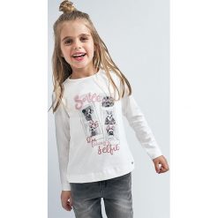 Mayoral - Longsleeve dziecięcy 92-134 (2-pack). Szare bluzki dziewczęce Mayoral, z aplikacjami, z elastanu, z okrągłym kołnierzem, z długim rękawem, długie, bez kaptura. Za 123,90 zł.