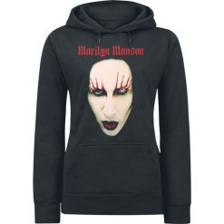 Marilyn Manson Big Face Red Lids Bluza z kapturem damska czarny. Czarne bluzy damskie marki Marilyn Manson, s, bez wzorów, bez rękawów, z kapturem. Za 79,90 zł.