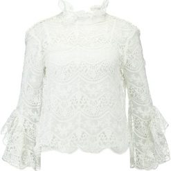 Bluzki damskie: Endless Rose CROCHET LACE WITH RIBBON TIES AT BACK Bluzka off white