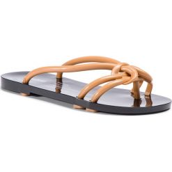 Japonki MELISSA - Saudade Ad 32430 Black/Beige 51496. Pomarańczowe klapki damskie Melissa, bez wzorów, z tworzywa sztucznego, bez obcasa, na obcasie. W wyprzedaży za 149,00 zł.