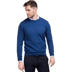 Sweter PIETRO SWN000074. Pomarańczowe swetry męskie marki Giacomo Conti, na zimę, m, bez wzorów, z wełny, bez kołnierzyka, bez kaptura. Za 299,00 zł.