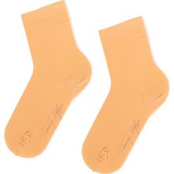 Zestaw 2 par wysokich skarpet damskich TOMMY HILFIGER - 363001001 Peach 567. Pomarańczowe skarpetki damskie z elastanu. Za 54,99 zł.