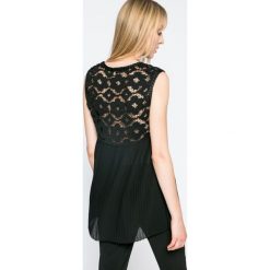 Trussardi Jeans - Top. Czarne topy damskie marki Trussardi Jeans, s, z bawełny, z okrągłym kołnierzem. W wyprzedaży za 269,90 zł.