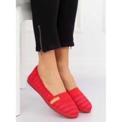 Baleriny damskie czerwone XJ-2959 RED. Czerwone baleriny damskie obuwie damskie, bez wzorów, z tkaniny, sportowe, bez obcasa. Za 54,51 zł.