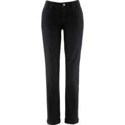 Dżinsy ze stretchem STRAIGHT bonprix czarny twill. Czarne jeansy damskie bonprix. Za 69,99 zł.