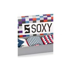 Trójpak TOMBOY. Czerwone skarpetki męskie Soxy, bez wzorów, z elastanu. Za 49,90 zł.