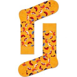 Happy Socks - Skarpety Hot Dog. Pomarańczowe skarpetki męskie marki Happy Socks, z bawełny. W wyprzedaży za 29,90 zł.