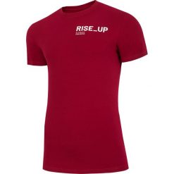 T-shirt męski TSM211 - ciemna czerwień. Czerwone koszulki męskie 4f, m, bez wzorów, bez kołnierzyka. Za 29,99 zł.