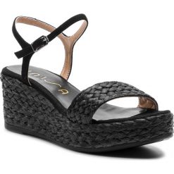 Espadryle UNISA - Katia 19 Ks Black. Czarne espadryle damskie Unisa, bez wzorów, z zamszu, bez obcasa, na obcasie. W wyprzedaży za 299,00 zł.