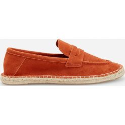 Skórzane mokasyny - Pomarańczowy. Pomarańczowe mokasyny damskie Reserved. Za 159,99 zł.