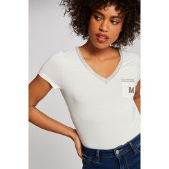Morgan - T-shirt. Czarne bluzki damskie Morgan, s, bez wzorów, z elastanu, casualowe, bez kołnierzyka. Za 129,90 zł.