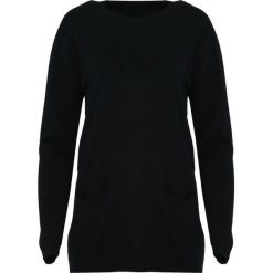Czarny Sweter Morning Drizzle. Czarne swetry klasyczne damskie marki Born2be, xl, z okrągłym kołnierzem. Za 74,99 zł.