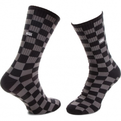 Skarpety Wysokie Męskie VANS - Checkeboard Crew VN0A3H3OBA5 Black/Charco. Czarne skarpetki męskie Vans, z bawełny. Za 39,00 zł.
