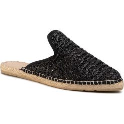 Espadryle EVA LONGORIA - EL-07-01-000051 901. Czarne espadryle damskie Eva Longoria, bez wzorów, ze skóry, bez obcasa. W wyprzedaży za 259,00 zł.