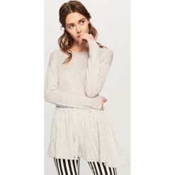 Sweter z falbaną - Jasny szar. Szare kardigany damskie Reserved, s. Za 59,99 zł.