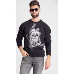 BLUZA Just Cavalli. Czarne bluzy męskie Just Cavalli, s, z nadrukiem, z bawełny, z okrągłym kołnierzem, bez rękawów, bez kaptura. Za 460,00 zł.
