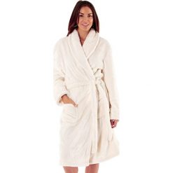 Ciepły damski szlafrok Shawl. Szare piżamy damskie Selena Secrets, bez wzorów, bez rękawów. Za 123,99 zł.