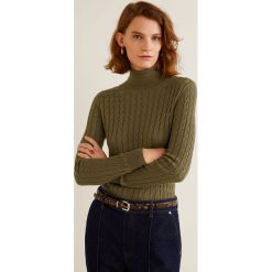 Mango - Sweter Kievc. Zielone golfy damskie marki Mango, s, z poliesteru, z krótkim rękawem. Za 119,90 zł.