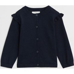 Mango Kids - Kardigan dziecięcy Alitas 80-104 cm. Różowe swetry dziewczęce Mango Kids, bez wzorów, z bawełny, bez kołnierzyka, bez rękawów, bez kaptura. Za 59,99 zł.