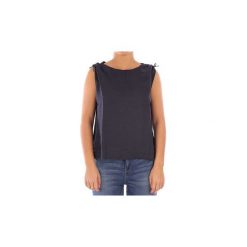 Bluzki 40weft ELIANA. Niebieskie bluzki damskie 40weft, xl, bez wzorów, bez kołnierzyka, bez rękawów. Za 280,10 zł.