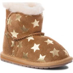 Buty EMU AUSTRALIA - Toddle Starry Night B11857 Chestnut. Pomarańczowe kozaki dziewczęce marki EMU Australia, z wełny, za kostkę. W wyprzedaży za 169,00 zł.