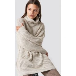 Trendyol Sweter Polo Knitted - Beige. Szare golfy damskie marki Vila, l, z bawełny, z okrągłym kołnierzem. Za 100,95 zł.