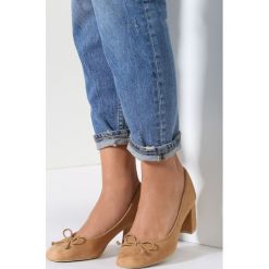 Buty ślubne damskie: Camelowe Czółenka Beige