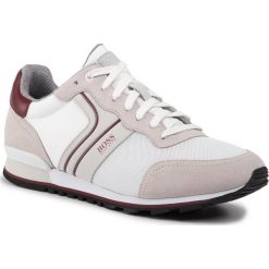 Sneakersy BOSS - Parkour 50408084 10214574 01 Open White 126. Brązowe sneakersy męskie Boss, bez zapięcia. W wyprzedaży za 429,00 zł.