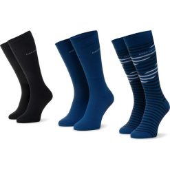 Zestaw 3 par wysokich skarpet męskich BOSS - 3P Rs Gift Set Cc 50425486 426. Niebieskie skarpetki męskie Boss, bez wzorów, z elastanu. Za 139,00 zł.