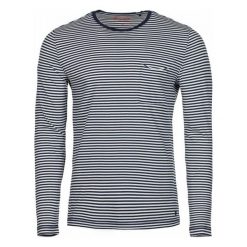Mustang T-Shirt Męski M Ciemnoniebieski. Szare koszulki męskie marki Mustang, m, w paski, bez kołnierzyka. W wyprzedaży za 104,00 zł.