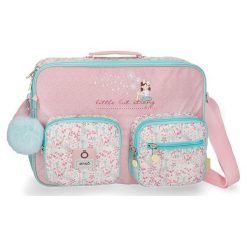 Torba w kolorze niebiesko-różowym na laptopa - (S)38 x (W)28 x (G)6 cm. Różowe torby na laptopa Enso, Adept, w paski, z poliesteru. W wyprzedaży za 84,95 zł.