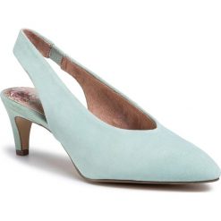 Sandały TAMARIS - 1-29502-24 Mint 760. Zielone klapki damskie Tamaris, bez wzorów, z zamszu, bez obcasa, na obcasie. W wyprzedaży za 139,00 zł.