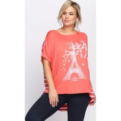 Bluzki asymetryczne: Koralowy T-shirt Diamonds Is Forever