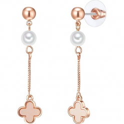 Kolczyki z perłami. Żółte kolczyki damskie Pearls Special, z perłą, z mosiądzu. W wyprzedaży za 58,95 zł.