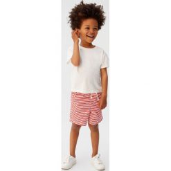 Mango Kids - Szorty dziecięce Basic 80-104 cm. Białe spodenki chłopięce Mango Kids, bez wzorów, z bawełny, casualowe. Za 59,90 zł.