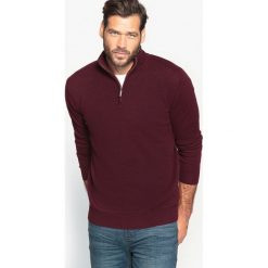 Golfy męskie: Sweter ze stójką zapinaną na zamek, 50% wełny