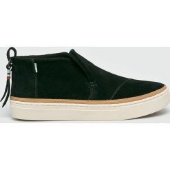 Toms - Buty. Czarne buty sportowe damskie Toms, bez wzorów, ze skóry, sportowe. Za 319,90 zł.