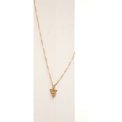 Guess Jeans - Naszyjnik. Żółte naszyjniki damskie Guess Jeans, metalowe. W wyprzedaży za 129,90 zł.