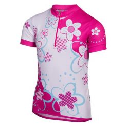 Etape Koszulka Kolarska Rio Biały/Różowy 140/146. Różowe bluzki sportowe damskie Etape, bez wzorów, ze skóry, bez kołnierzyka, bez rękawów, bez kaptura, rowerowe, climacool (adidas). Za 99,00 zł.