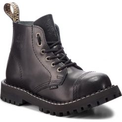 Glany STEEL - 127/O/B Black. Czarne glany damskie Steel, ze skóry, klasyczne, bez obcasa, bez zapięcia. Za 269,00 zł.