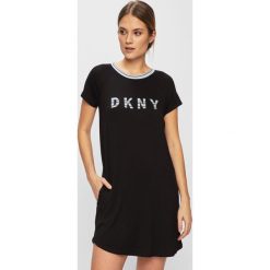 Dkny - Koszula nocna. Czarne piżamy damskie marki DKNY, s, bez wzorów, z elastanu, bez rękawów. Za 339,90 zł.