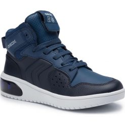 Sneakersy GEOX - J Xled B. A J947QA 0BCBU C0700 D Navy/Avio. Niebieskie trampki chłopięce Geox, bez wzorów, ze skóry ekologicznej, bez zapięcia. W wyprzedaży za 249,00 zł.