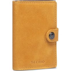 Mały Portfel Damski SECRID - Miniwallet MV Vintage Ochre. Żółte portfele damskie Secrid, bez wzorów, ze skóry. Za 229,00 zł.